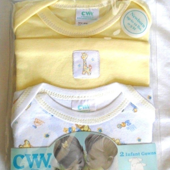 COPY - Vintage rare 2 carter's infant baby boy girl soft comfy gowns - Picture 4 of 6